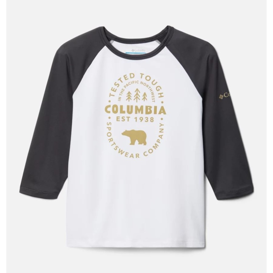 Kids' Outdoor Elements3/4 Sleeve Shirt White/Shark Columbia Sale