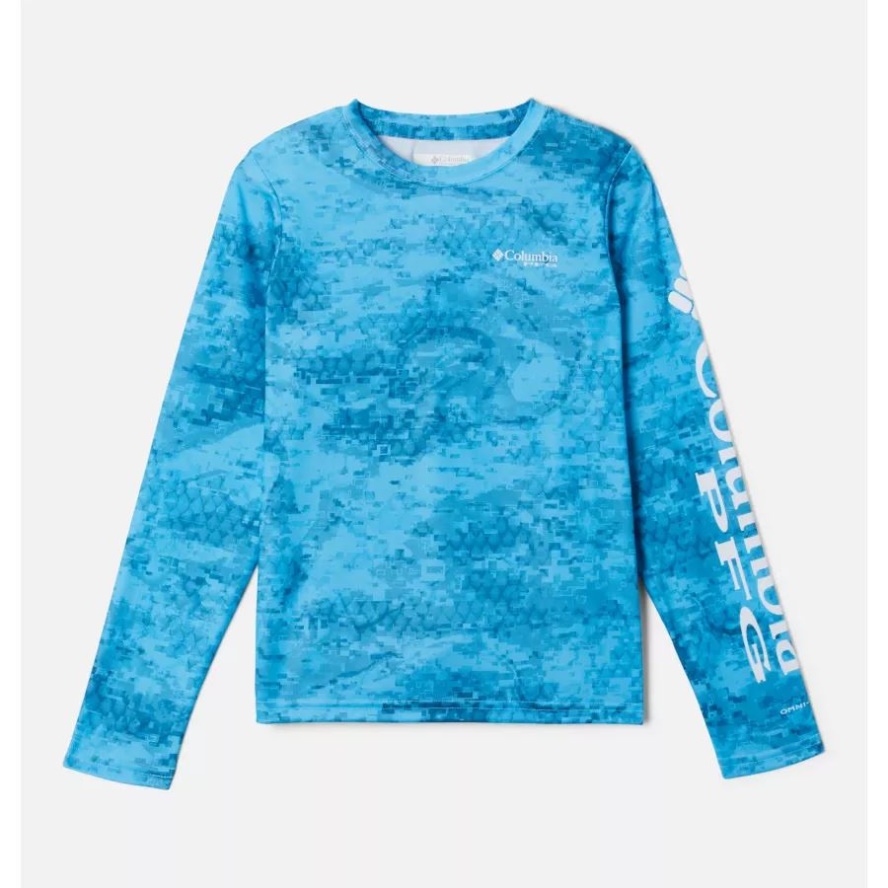 Kids' PFG Super Terminal Tackle Long Sleeve Shirt Riptide PFG Camo Columbia Sale