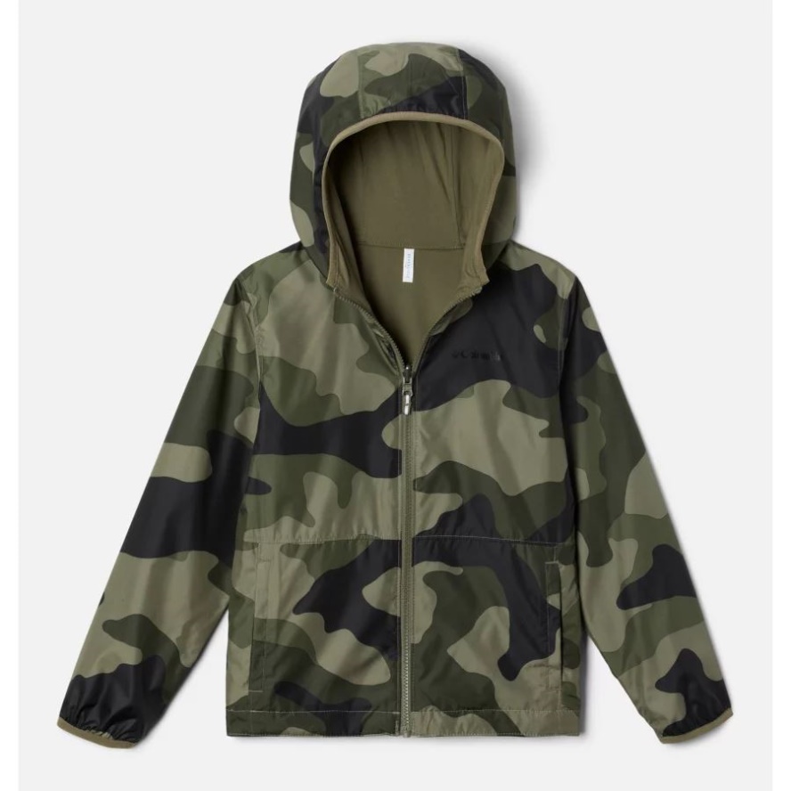 Kids' Pixel Grabber Reversible Jacket Stone Green Mod Camo Columbia Sale