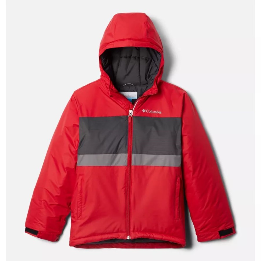 Kids' Valley Runner Jacket Mountain Red/Shark/City Grey Columbia Sale