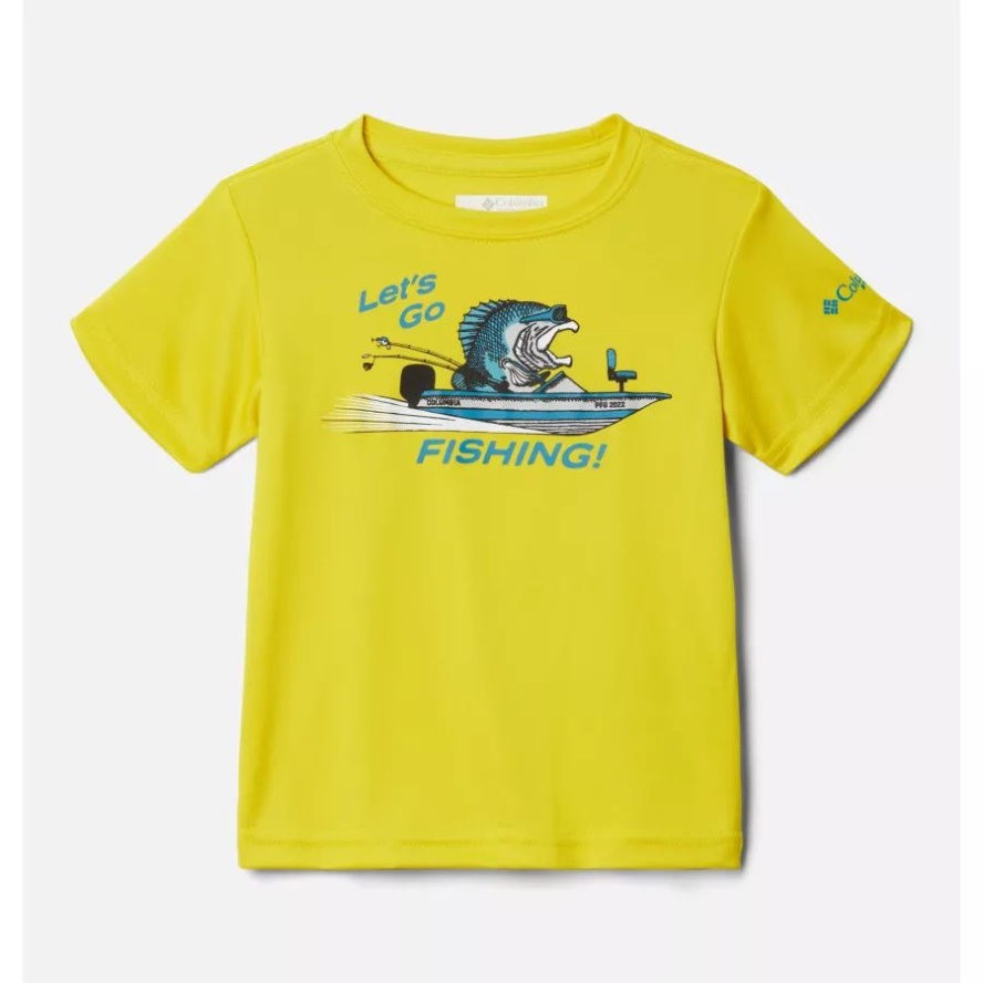 Laser Lemon/Y LGF Bass Boat Boys' Toddler PFG Terminal Tackle LGF T-Shirt Columbia Sale