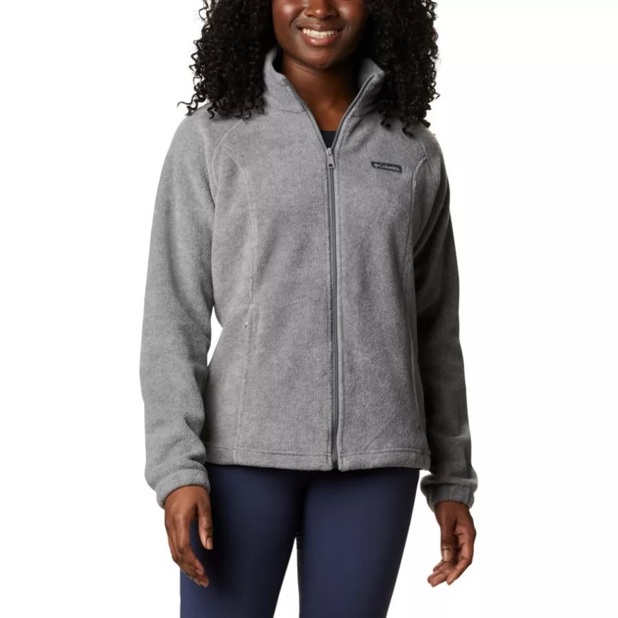 Light Grey Heather Women's Benton Springs Full Zip Fleece Petite Columbia Sale
