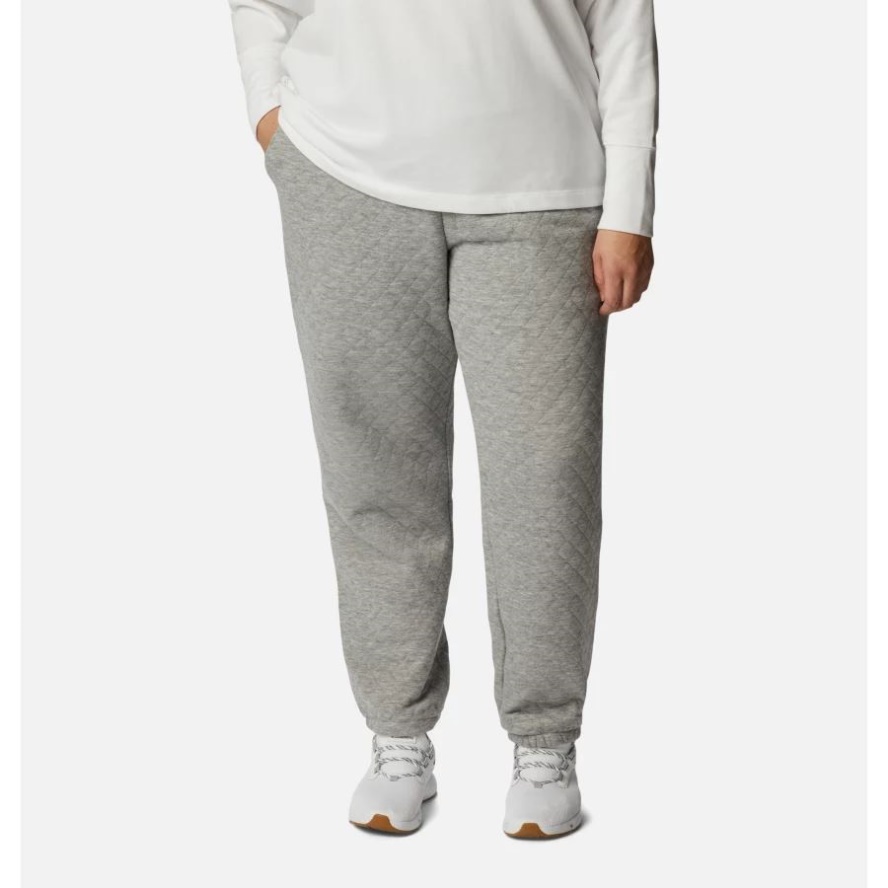 Light Grey Heather Women's Columbia Sale Lodge Quilted Joggers Plus Size Columbia Sale