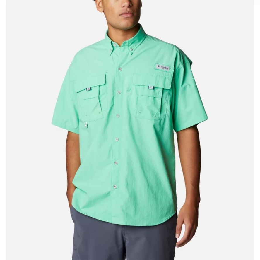 Light Jade Columbia Sale Men's PFG Bahama II Short Sleeve Shirt