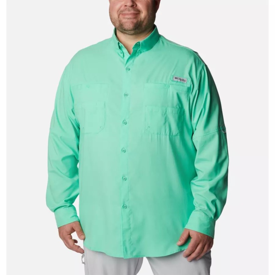 Light Jade Men's PFG Tamiami II Long Sleeve Shirt Big Columbia Sale