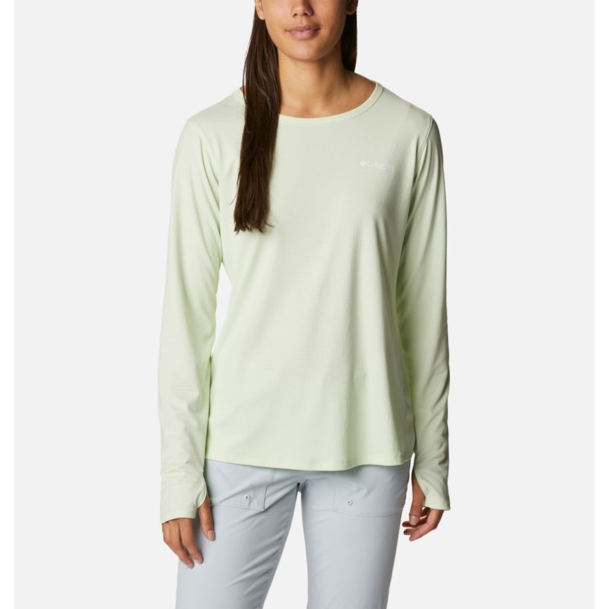 Light Lime Women's PFG Skiff Guide Knit Long Sleeve Shirt Columbia Sale