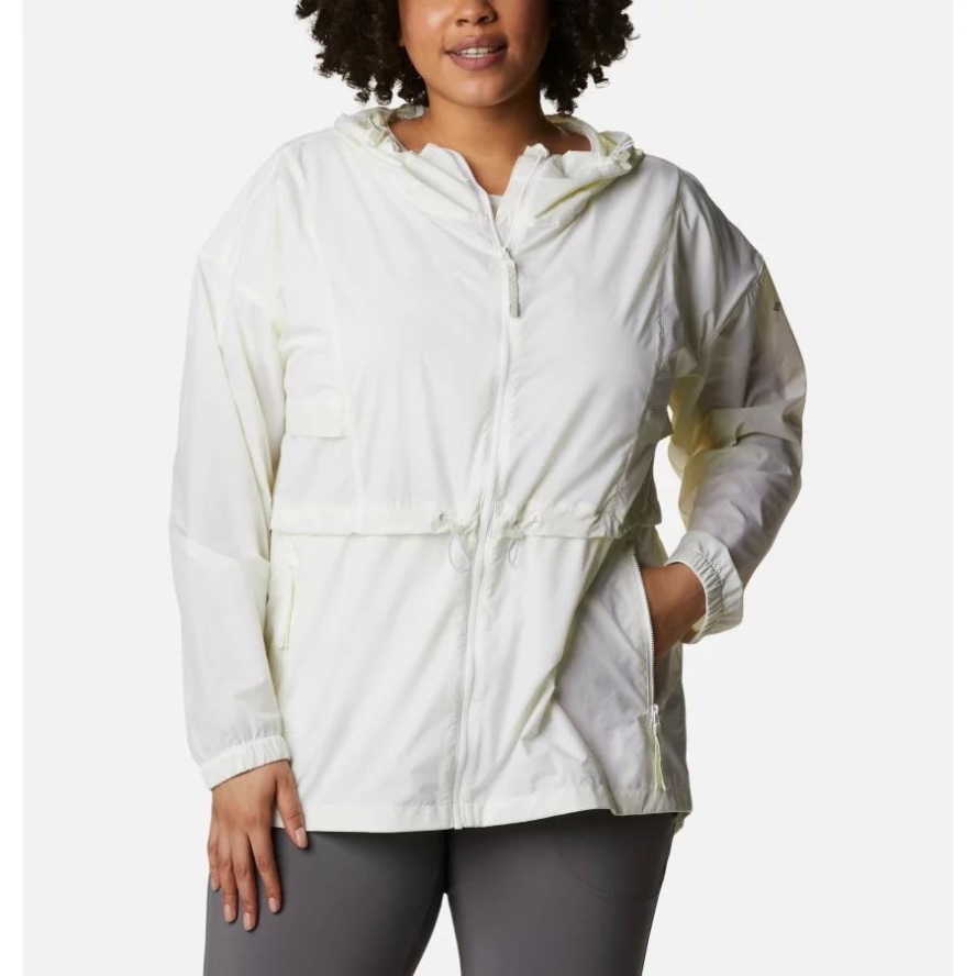 Lime Glow/White Women's Punchbowl Jacket Plus Size Columbia Sale