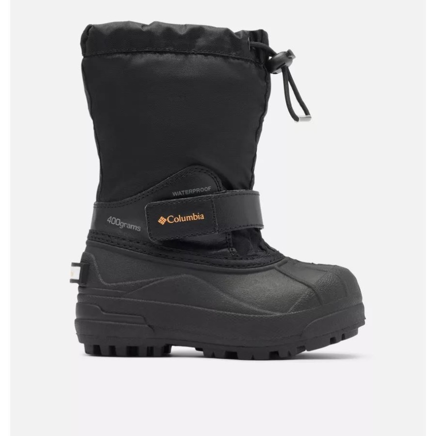 Little Kids' Powderbug Forty Snow Boot Columbia Sale Black/Orange Blast