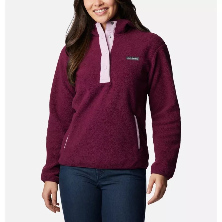 Marionberry/Aura Columbia Sale Women's Echo Hills Sherpa Fleece Hoodie