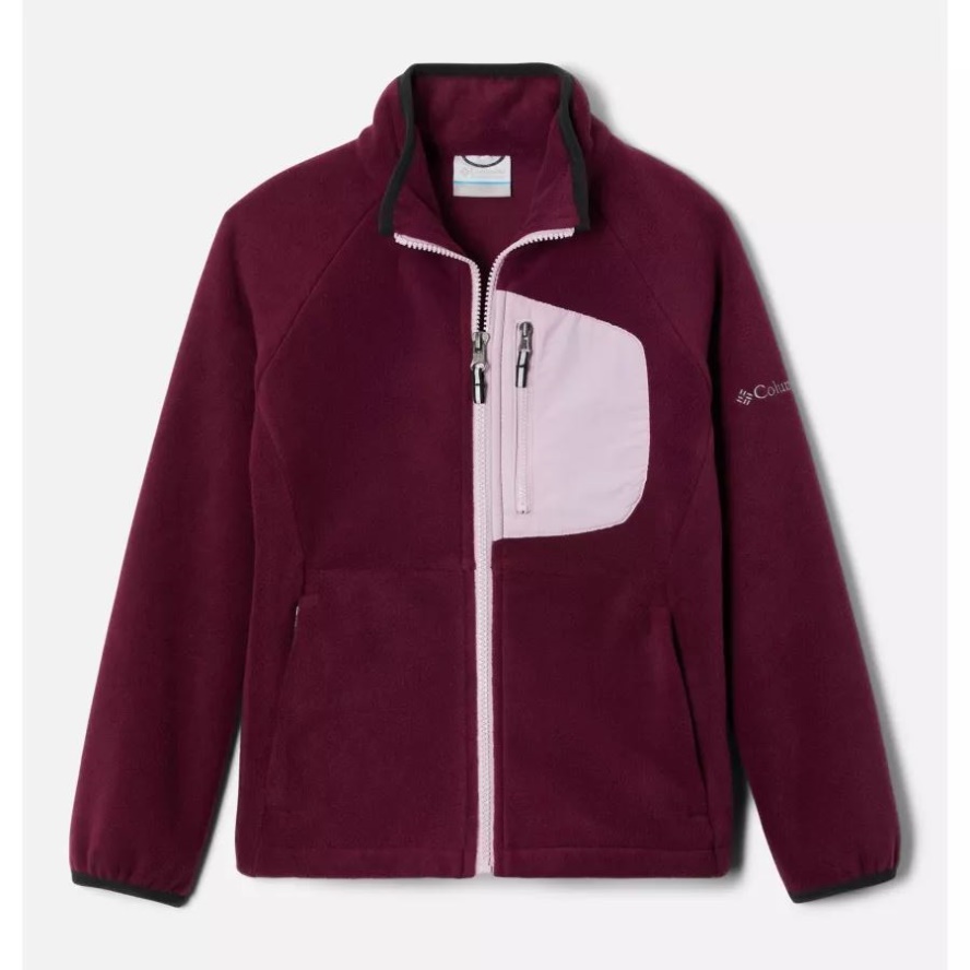 Marionberry/Aura Columbia Sale Youth Fast Trek III Fleece Jacket