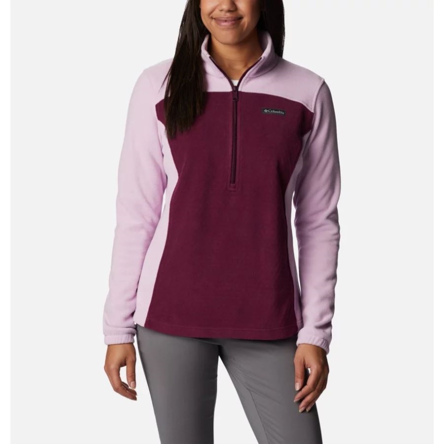 Marionberry/Aura Women's Overlook Trail Half Zip Pullover Columbia Sale
