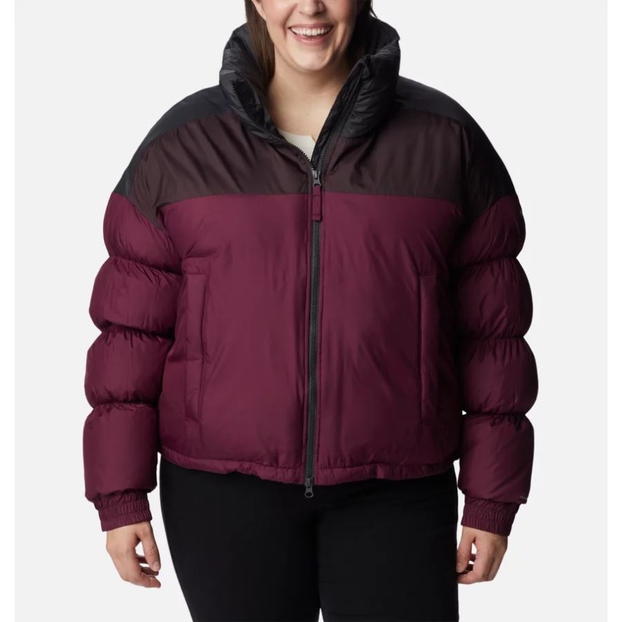 Marionberry/New Cinder/Shark Columbia Sale Women's Pike Lake Cropped Jacket Plus Size