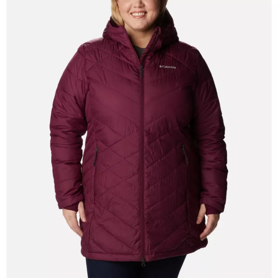 Marionberry Women's Heavenly Long Hooded Jacket Plus Size Columbia Sale