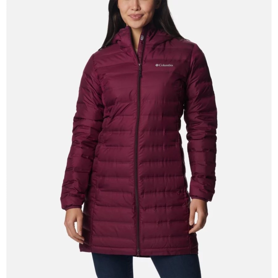 Marionberry Women's Lake 22 Down Long Hooded Jacket Columbia Sale
