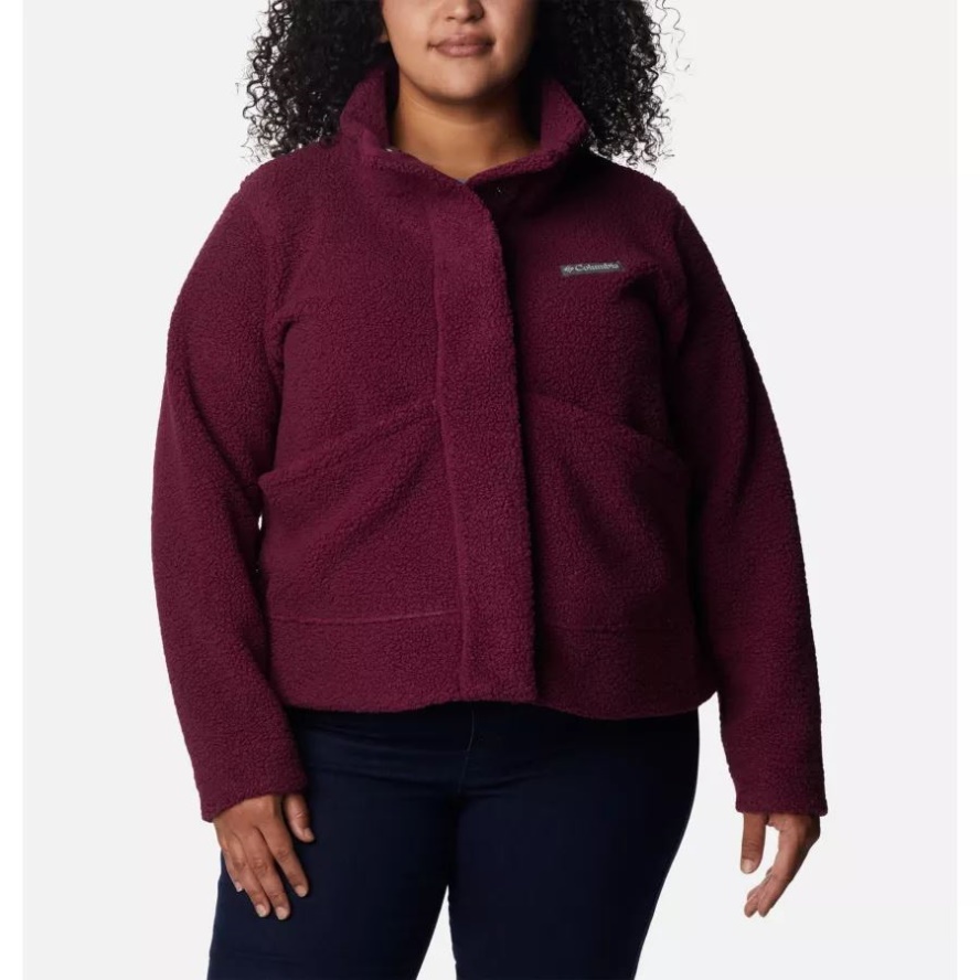 Marionberry Women's Panorama Snap Fleece Jacket Plus Size Columbia Sale
