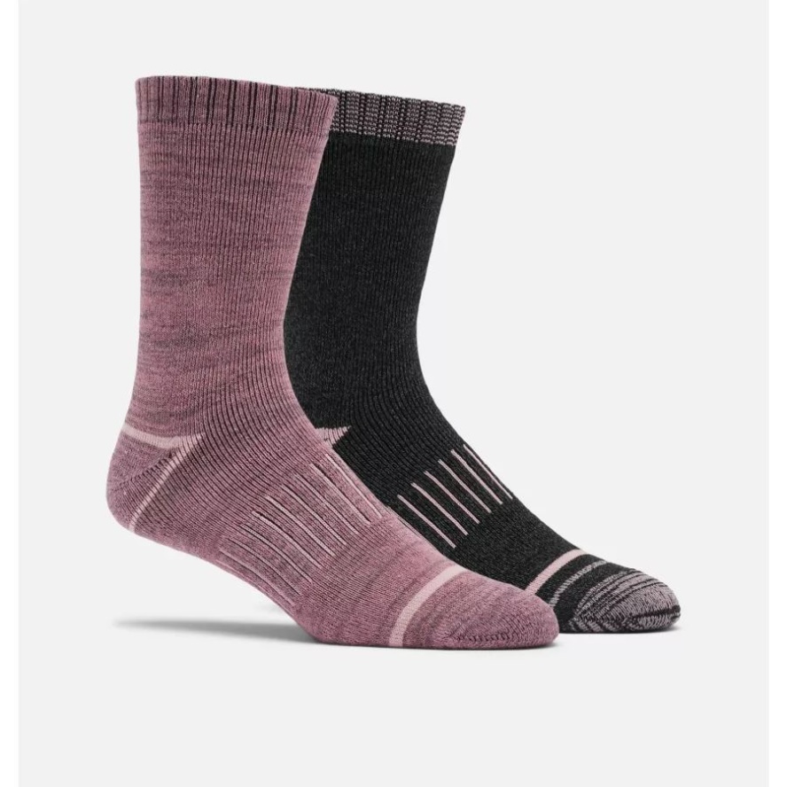 Mauve Asst Columbia Sale Women's Moisture Control Crew Sock 2 Pack