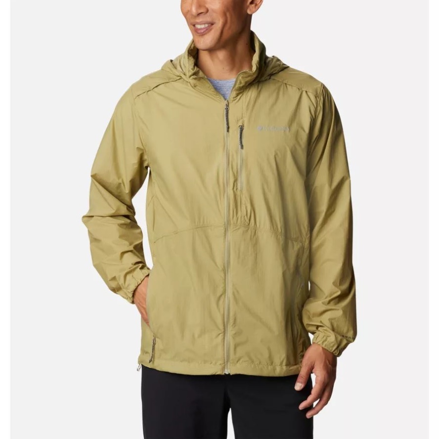 Men's Alpine Chill Windbreaker Jacket Columbia Sale Savory/White Stripe