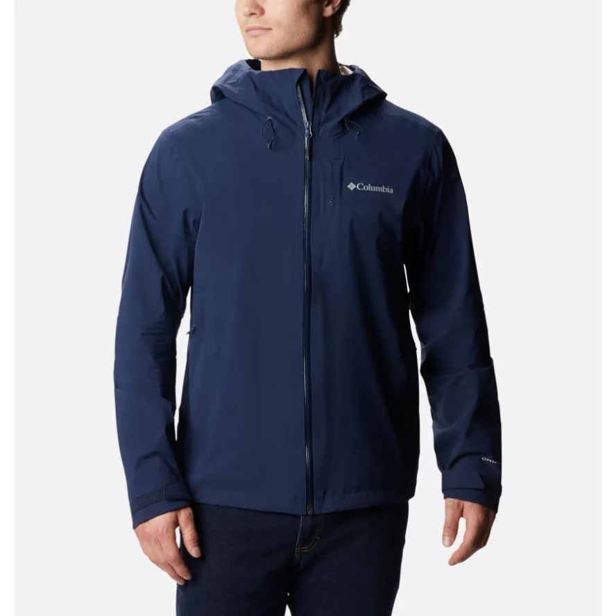 Men's Ampli-Dry Waterproof Shell Walking Jacket Collegiate Navy Columbia Sale