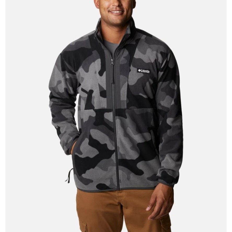 Men's Back Bowl Fleece Lightweight Columbia Sale Black Mod Camo/Shark