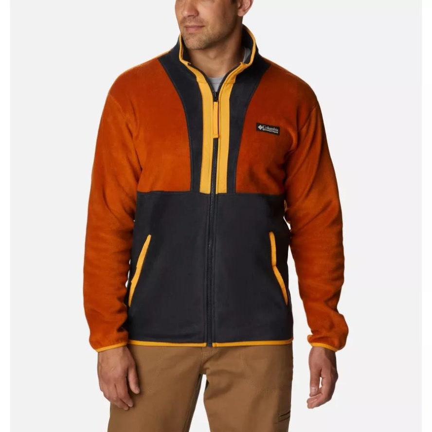 Men's Back Bowl Full Zip Fleece Jacket Warm Copper/Black/Mango Columbia Sale