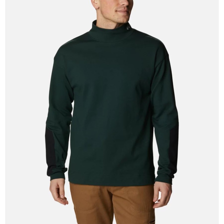 Men's Ballistic Ridge High Neck Long Sleeve T-Shirt Columbia Sale Spruce/Black