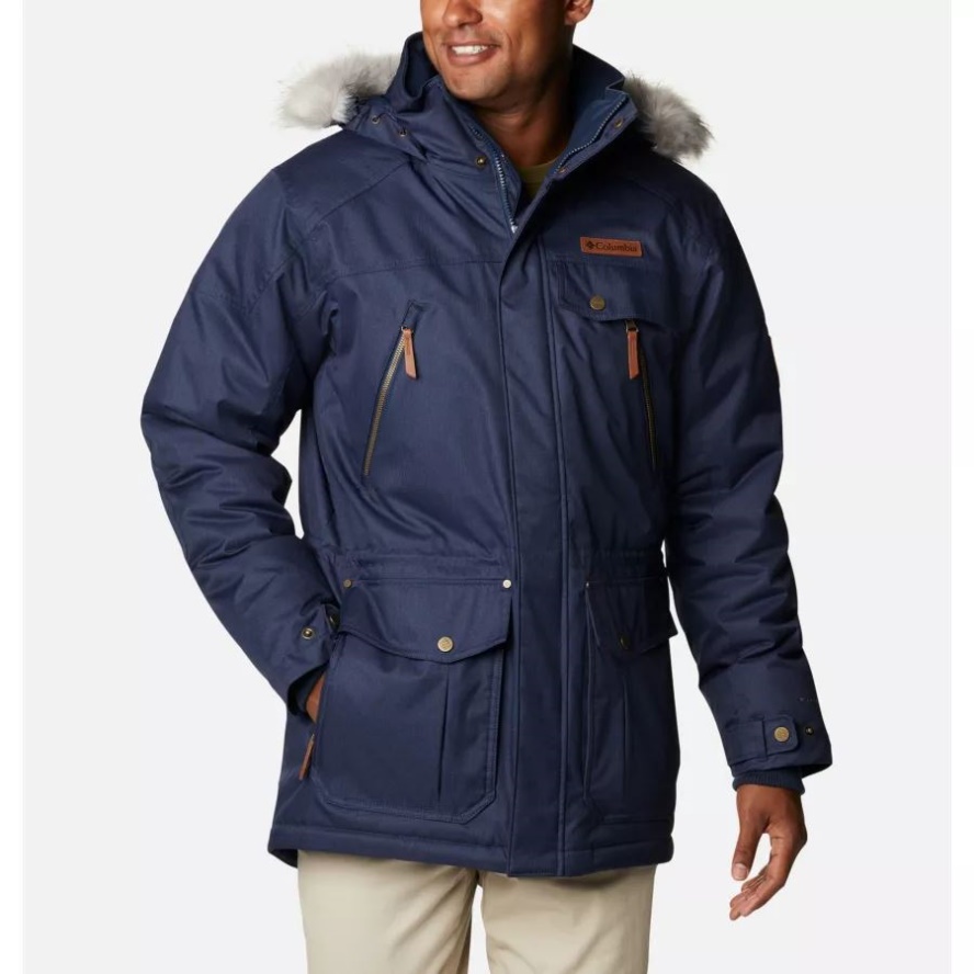 Men's Barlow Pass 550 TurboDown Jacket Collegiate Navy Columbia Sale
