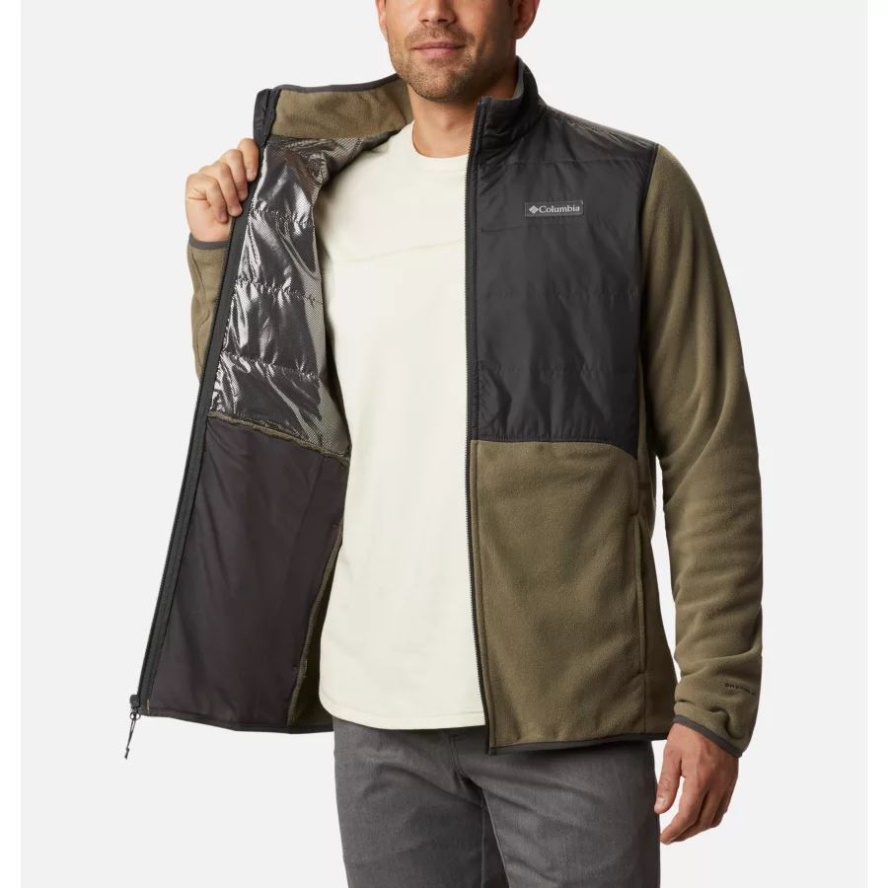 Men's Basin Butte Fleece Stone Green/Shark Columbia Sale