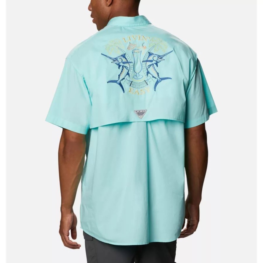 Men's Bonehead Icon Short Sleeve Shirt Columbia Sale Gulf Stream/Livin Easy Graphic