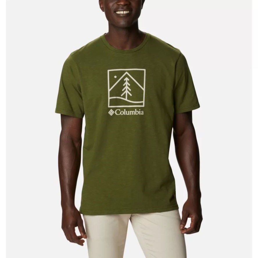 Men's Break it Down T-Shirt Cilantro/Plant It Graphic Columbia Sale