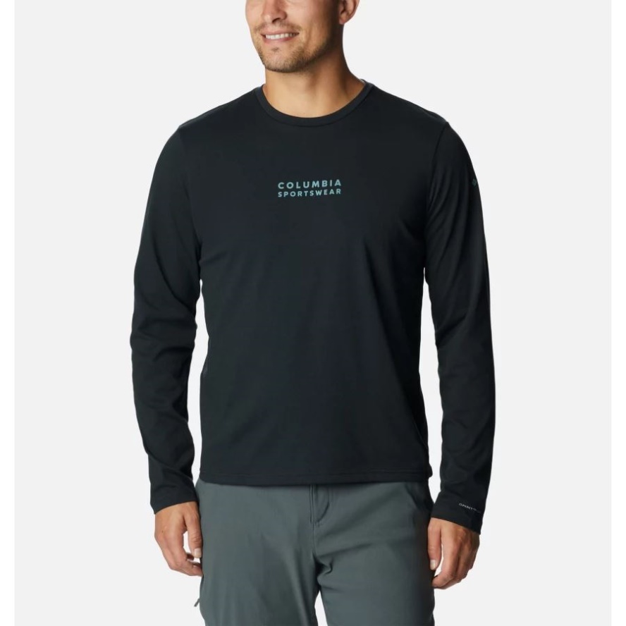 Men's CSC Alpine Way II Technical Long Sleeve T-Shirt Black/Tiny Type Columbia Sale