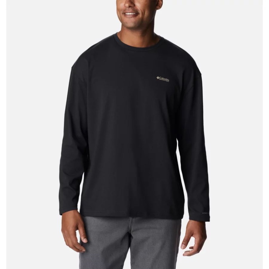 Men's CSC Alpine Way Relaxed Long Sleeve T-Shirt Columbia Sale Black/Columbia Sale Gorge Map