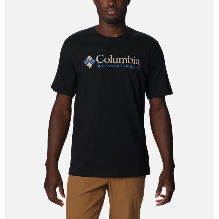 Men's CSC Basic Logo Short Sleeve Black/CSC Retro Logo Columbia Sale
