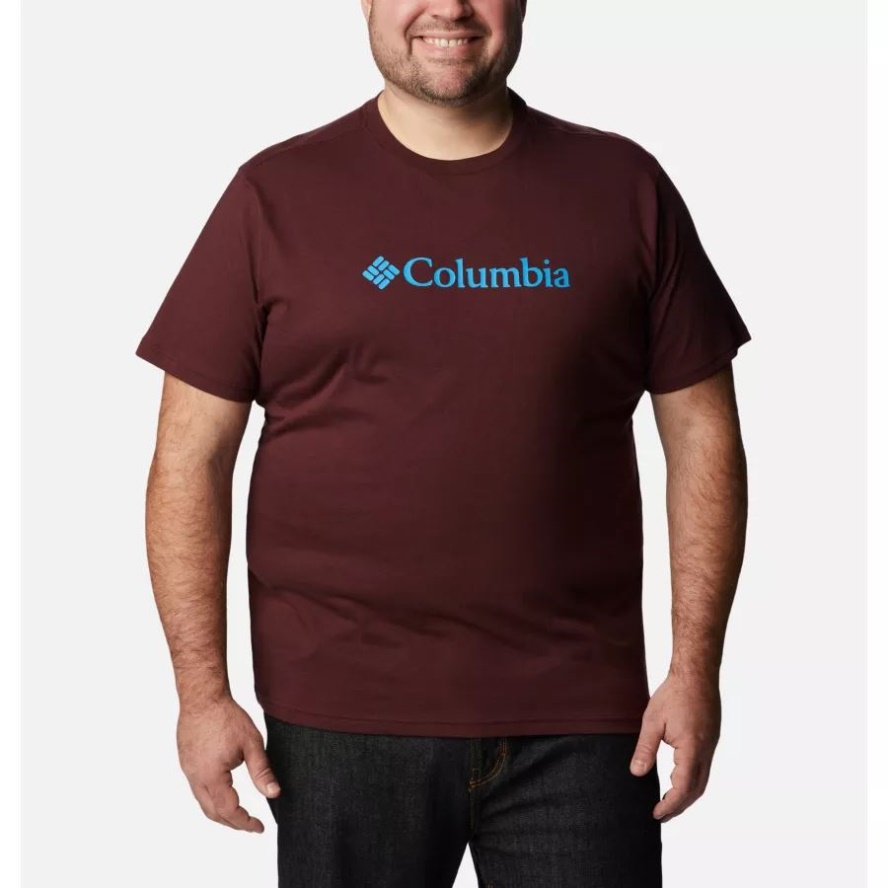 Men's CSC Basic Logo T-shirt Extended Size Elderberry/CSC Branded Columbia Sale