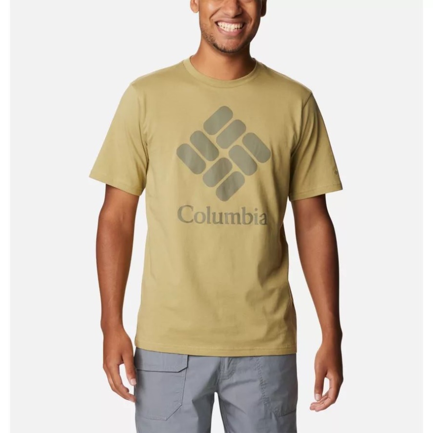 Men's CSC Basic Logo Tee Columbia Sale Savory/CSC Stacked Logo