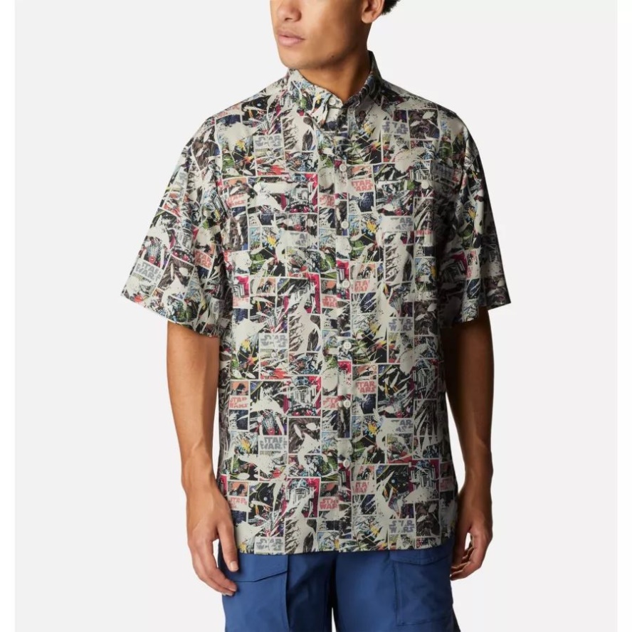 Men's Cantina II Super Tamiami Short Sleeve Shirt Sea Salt Columbia Sale