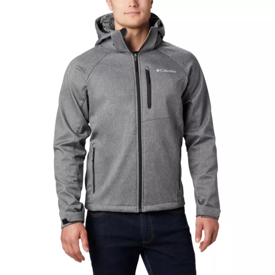 Men's Cascade Ridge II Softshell Jacket Columbia Sale Charcoal Heather