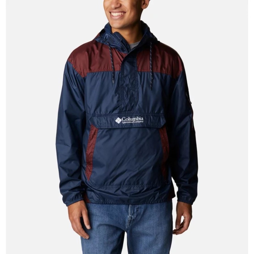 Men's Challenger Windbreaker Collegiate Navy/Elderberry Columbia Sale