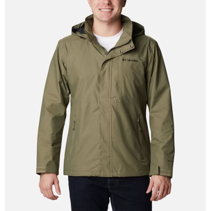 Men's Cloud Crest Jacket Stone Green Columbia Sale