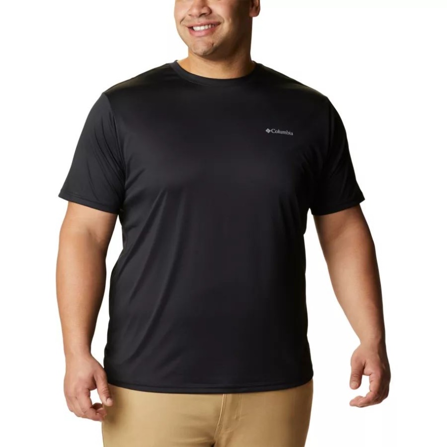 Men's Columbia Sale Hike Crew Short Sleeve Shirt Big Black Columbia Sale