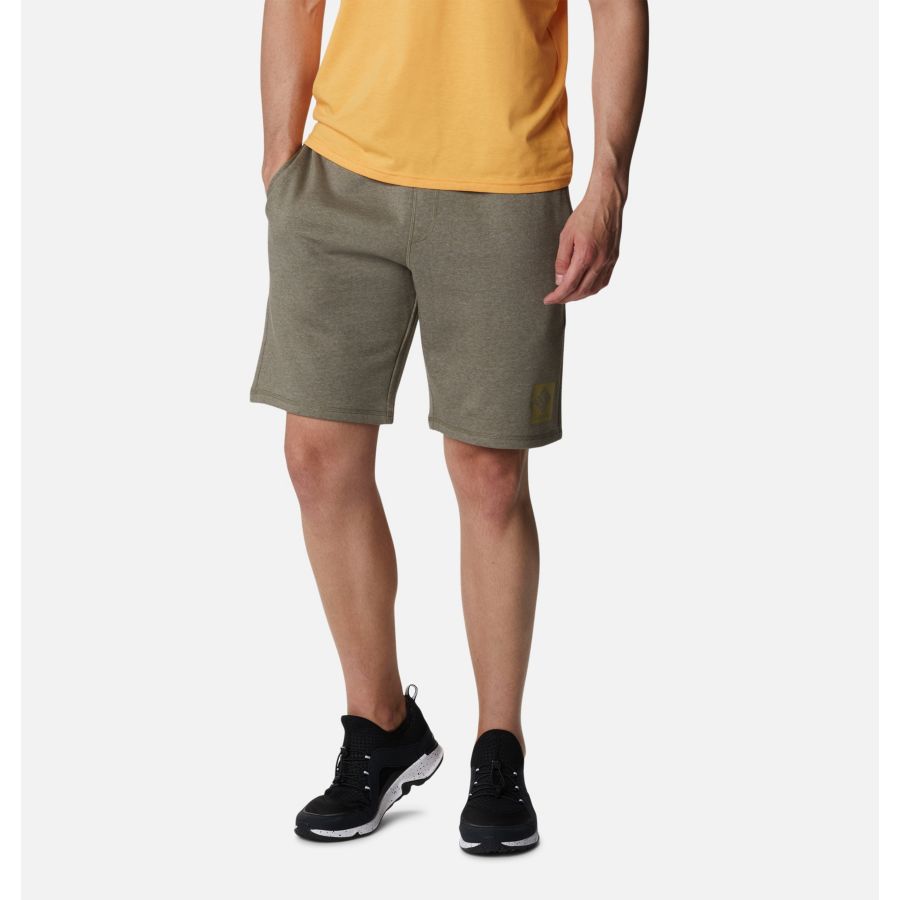 Men's Columbia Sale Logo Fleece Shorts Stone Green Heather Columbia Sale