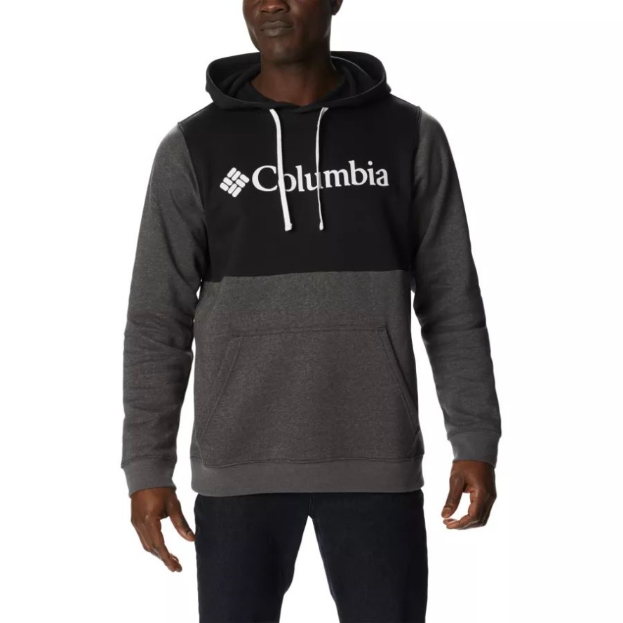 Men's Columbia Sale Trek Colorblock Hoodie Black/Shark Heather Columbia Sale