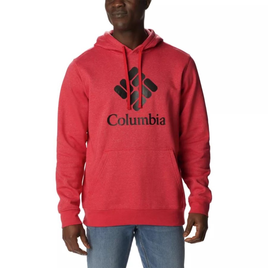 Men's Columbia Sale Trek Hoodie Columbia Sale Mountain Red Hthr/CSC Stacked Logo