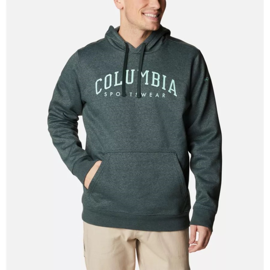 Men's Columbia Sale Trek Hoodie Columbia Sale Spruce Heather/CSC Arched Brand Logo