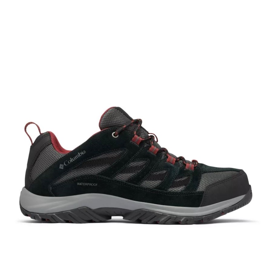 Men's Crestwood Waterproof Hiking Shoe Dark Grey/Red Jasper Columbia Sale