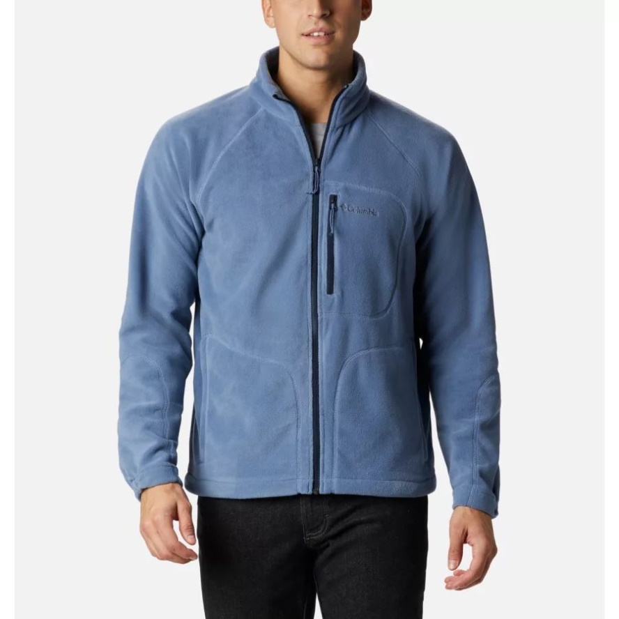 Men's Fast Trek II Fleece Jacket Bluestone/Collegiate Navy Columbia Sale