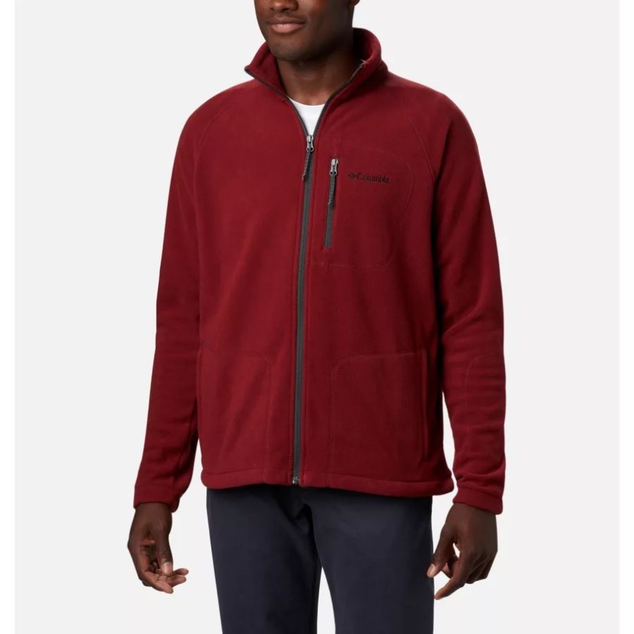 Men's Fast Trek II Full Zip Fleece Columbia Sale Red Jasper