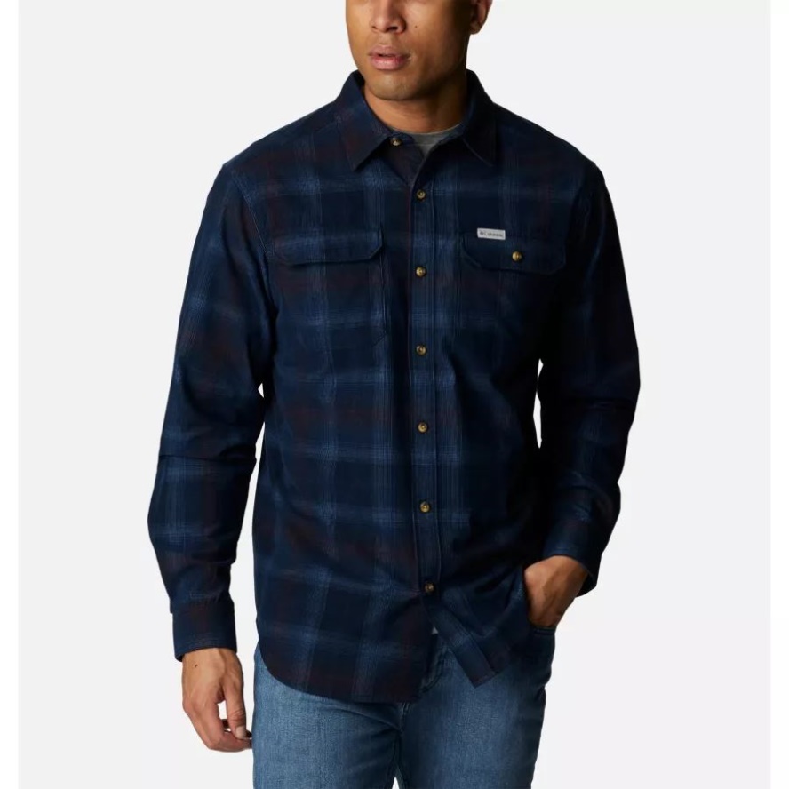 Men's Flare GunUtility Shirt Collegiate Navy Multi Ombre Columbia Sale