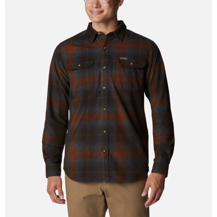 Men's Flare GunUtility Shirt Columbia Sale Cordovan Multi Ombre