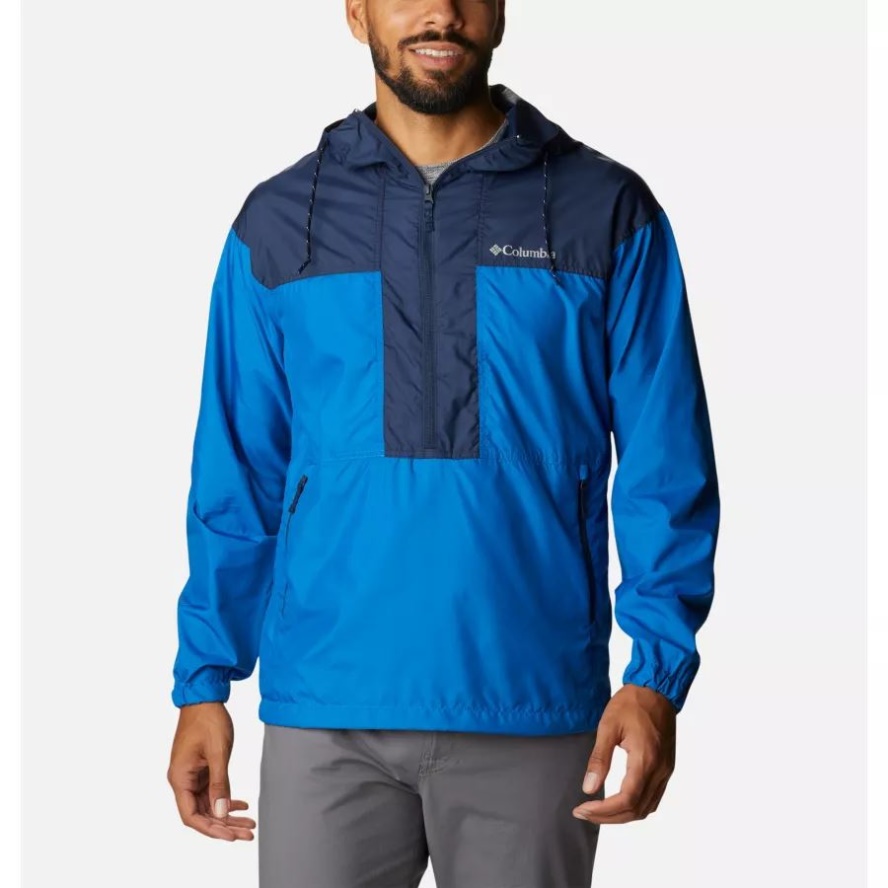 Men's Flash Challenger Anorak Jacket Bright Indigo/Collegiate Navy Columbia Sale