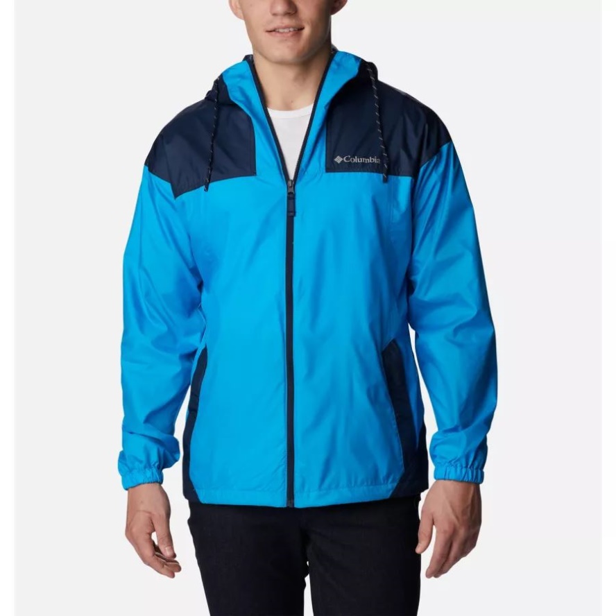 Men's Flash Challenger Windbreaker Jacket Compass Blue/Collegiate Navy Columbia Sale